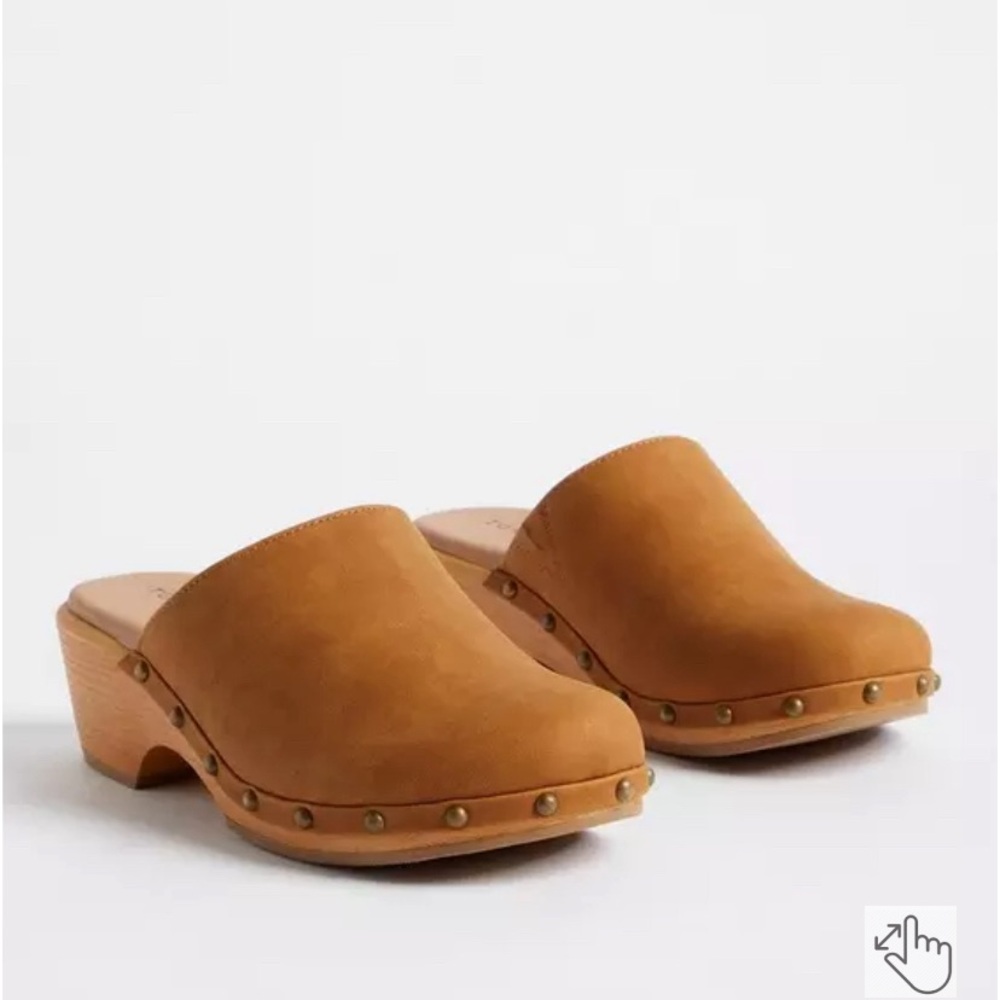 TORRID Wooden Heel Clog - Nubuck Brown (WW) SZ 9.5